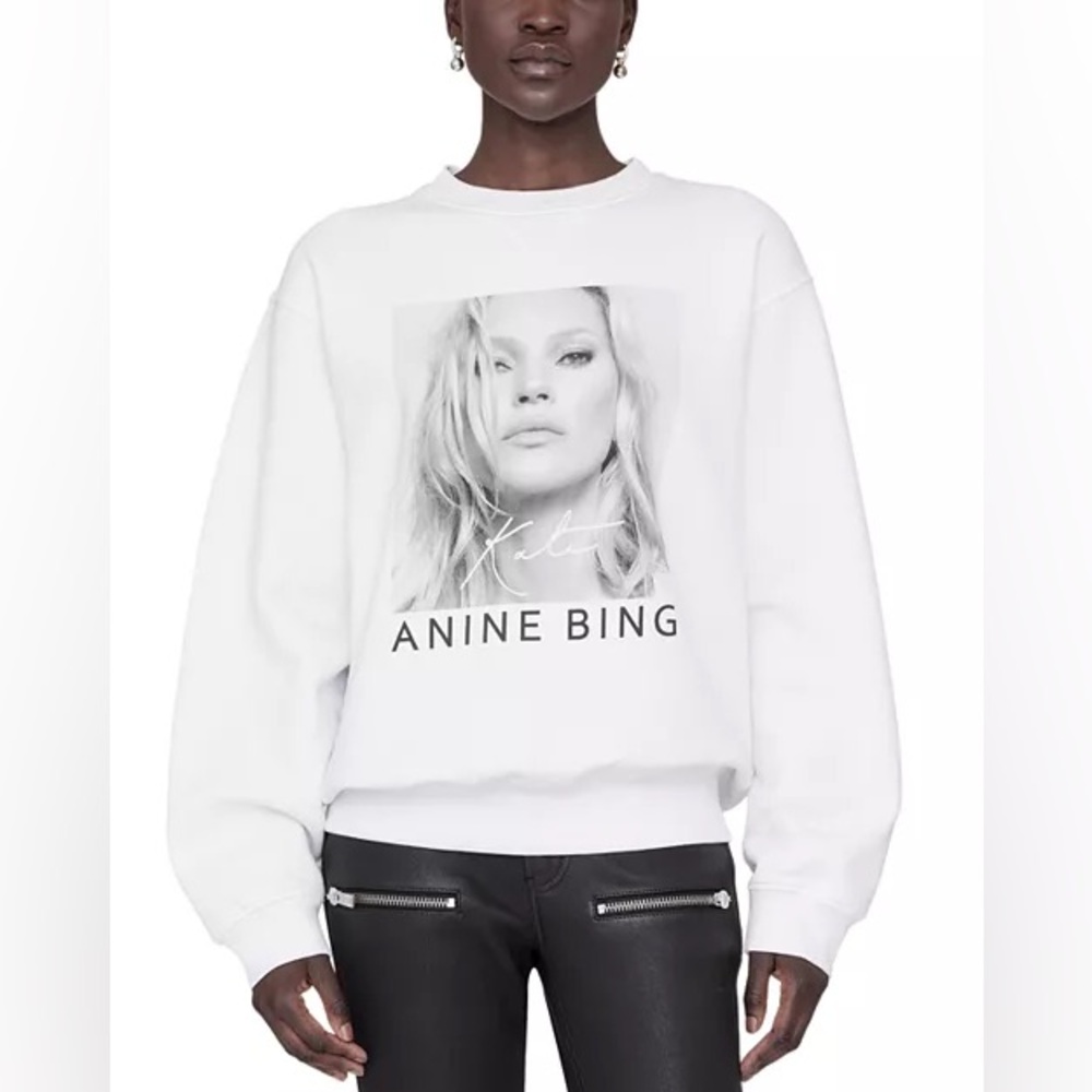 Anine Bing
Ramona Kate Moss Graphic Sweatshirt medium nwt